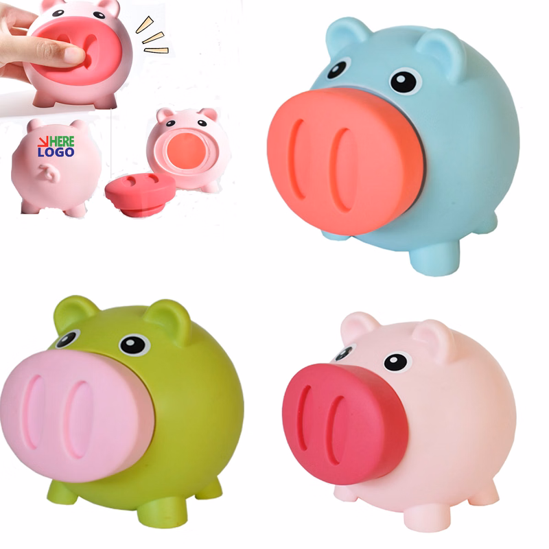 Squeaking Vinyl Coins Piggy Bank