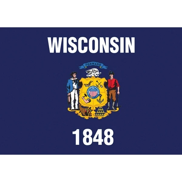 Wisconsin Official Car Flag 1