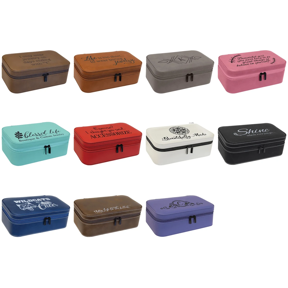 7 1/2" x 4 1/2" Leatherette Jewelry Box 1