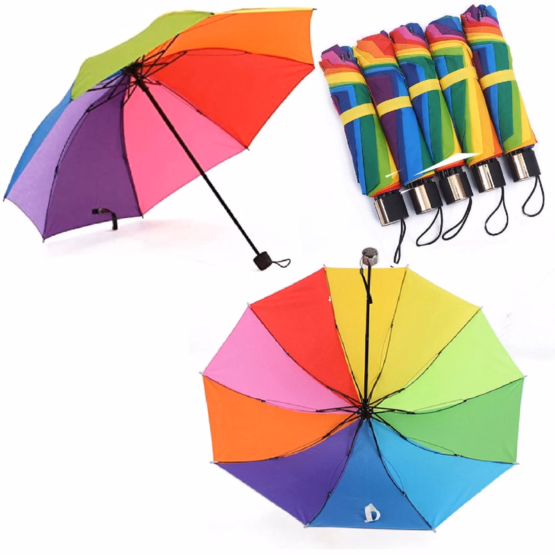 Promotional Rainbow Umbrella MOQ 50PCS