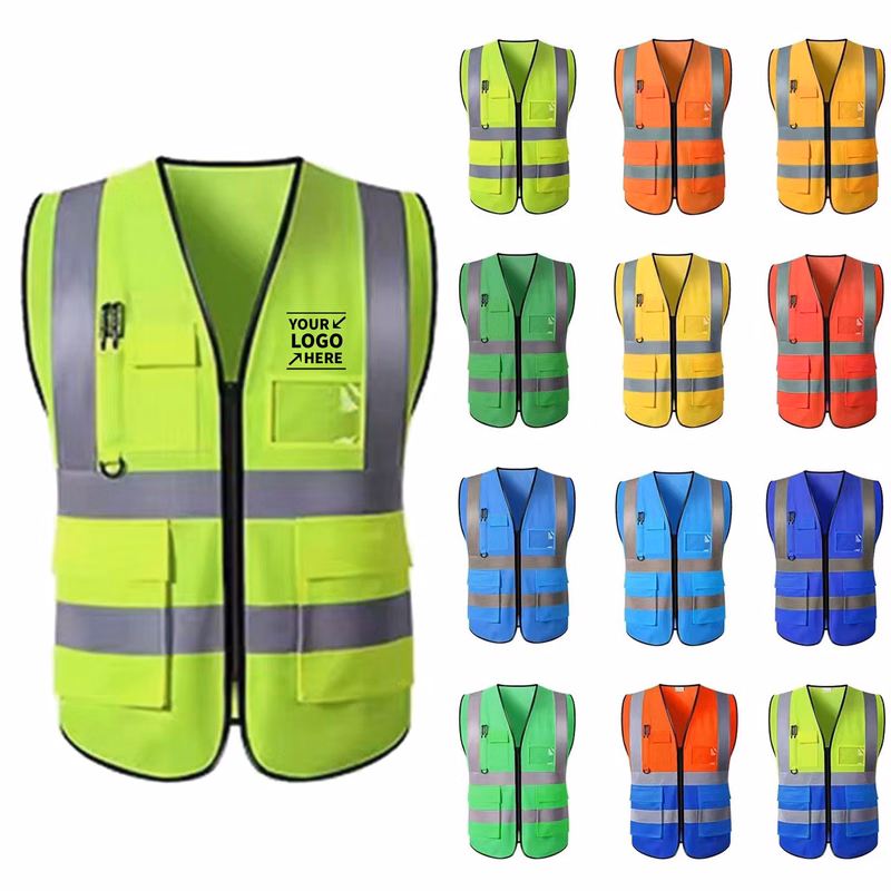 Mult Pocket Reflective Safety Vest