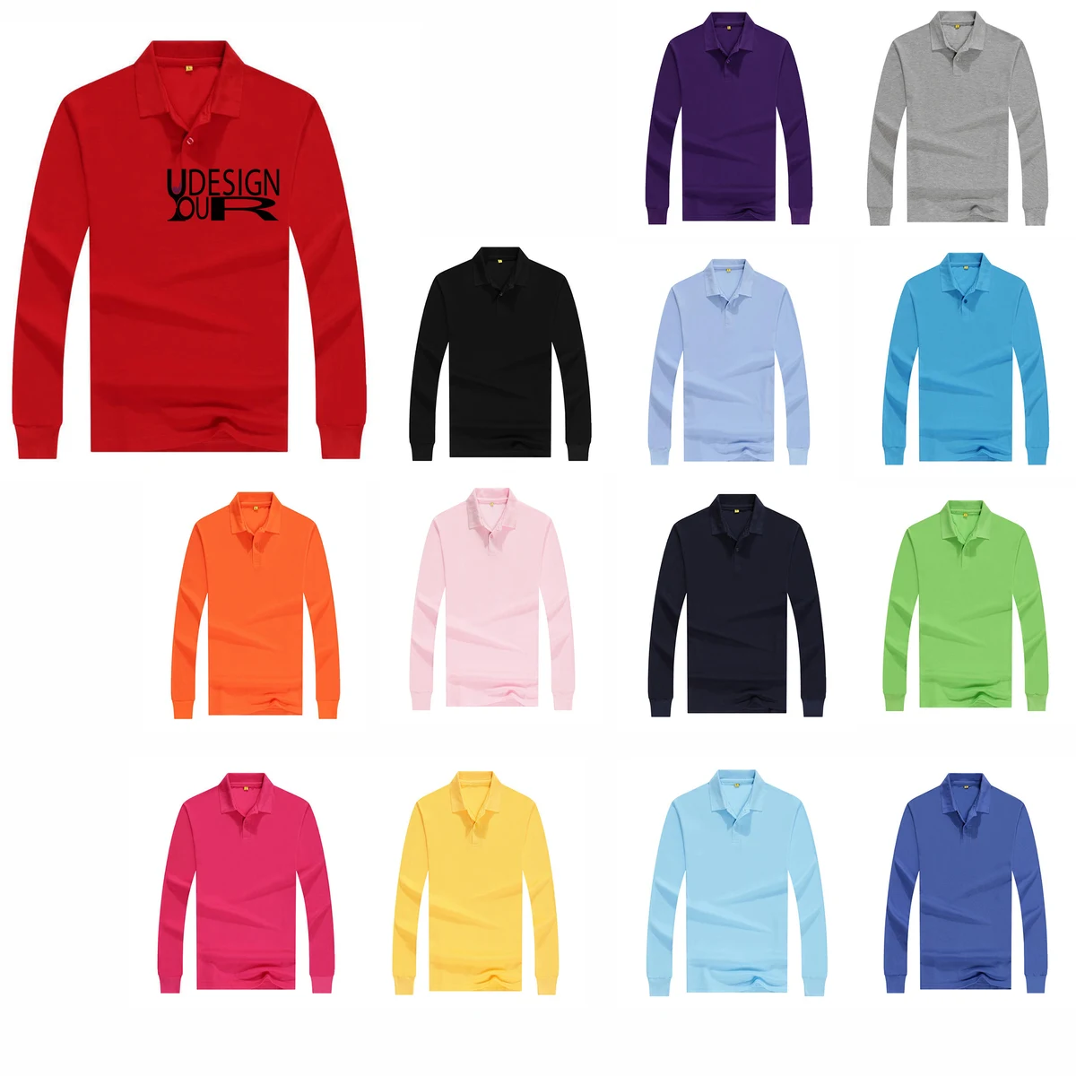 Men's Long Sleeve Polo Shirt MOQ 10pcs 1