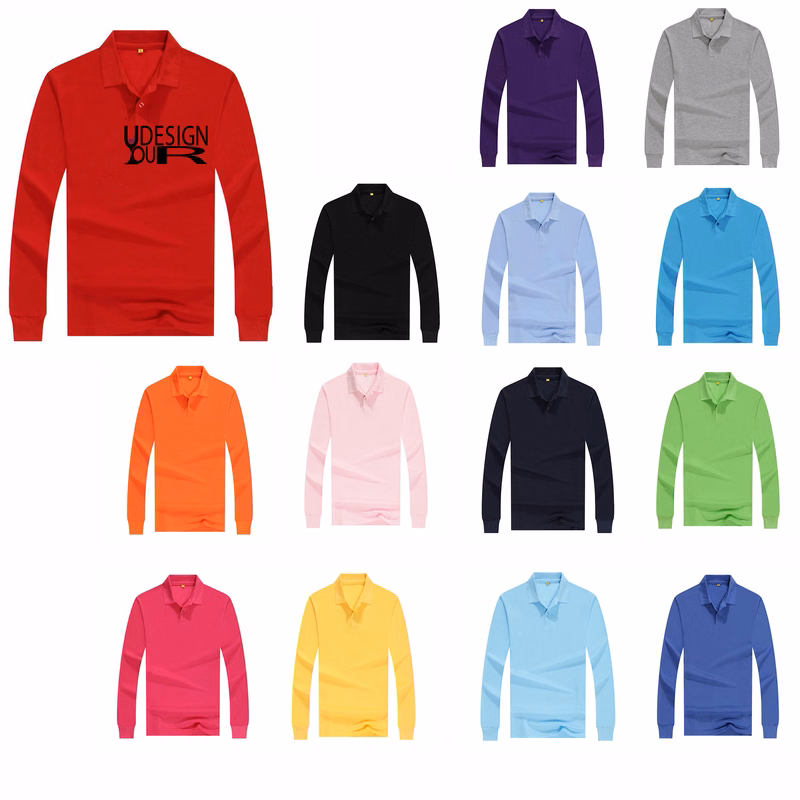 Men's Long Sleeve Polo Shirt MOQ 10pcs