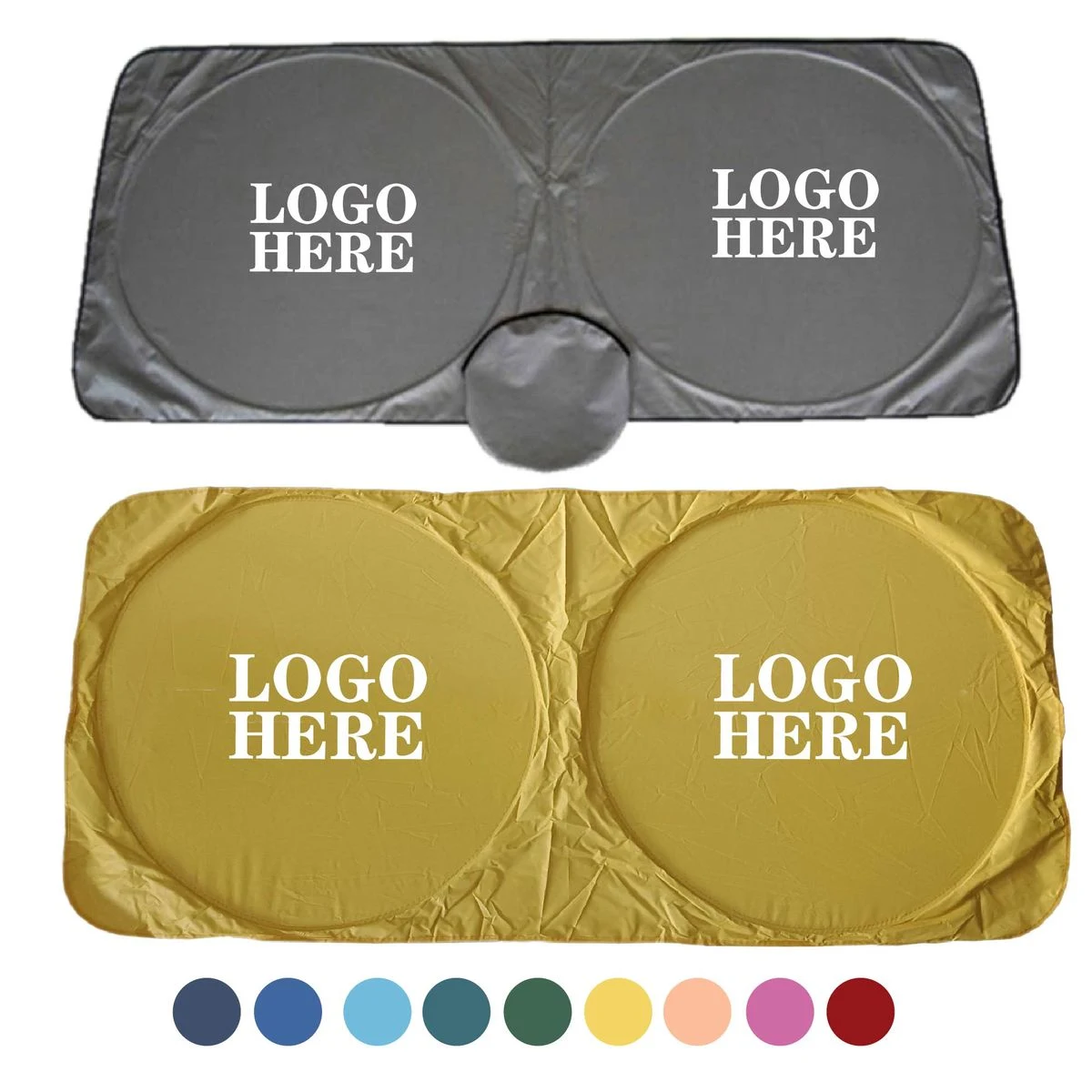Heat-insulating front windshield sun visor 1