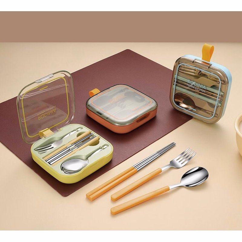 Stainless Steel Folding Pocket Cutlery Set