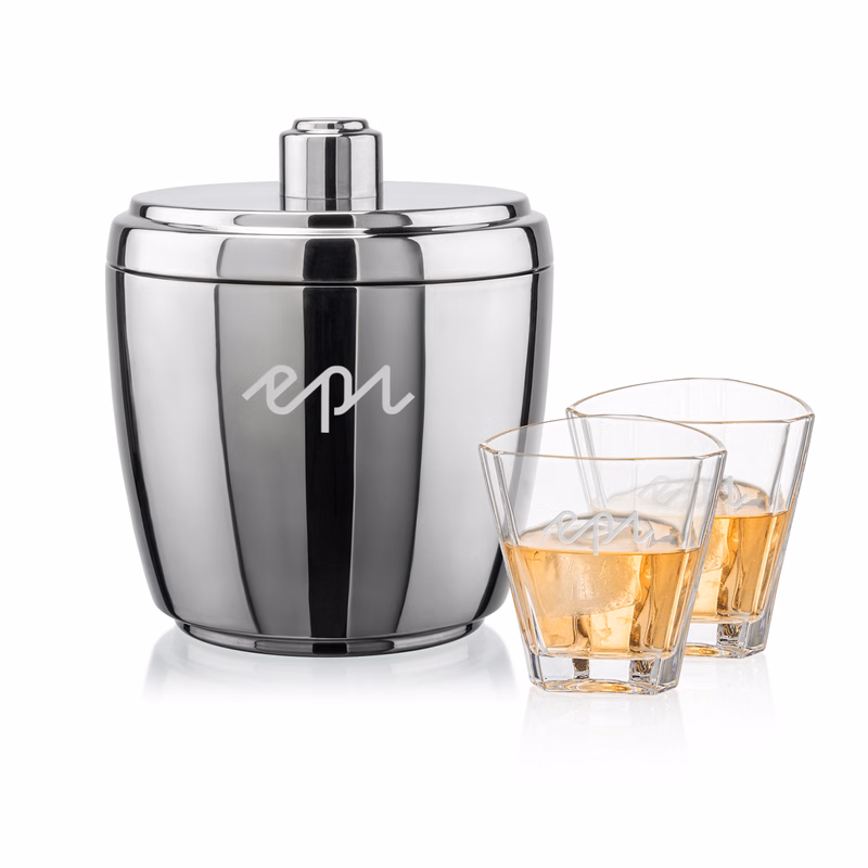 Pescara Ice Bucket & Arrellano On-the-Rocks Set