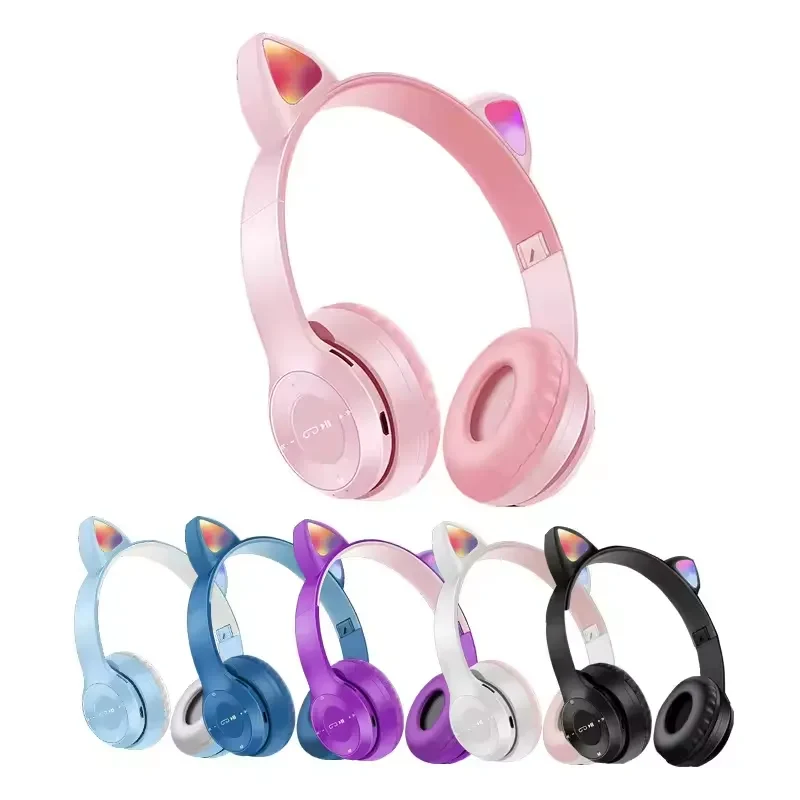 Headphones bluethooth 5.0 wireless game cat earphones 1