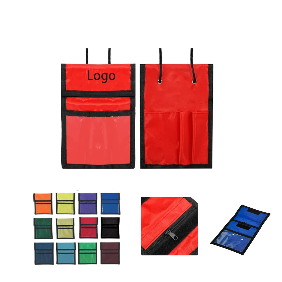 Clear Window Folding Pocket Neck Wallet 1