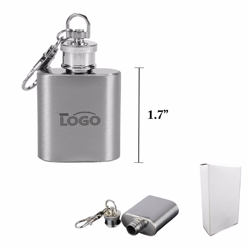 1oz Keychain Stainless Steel Flask
