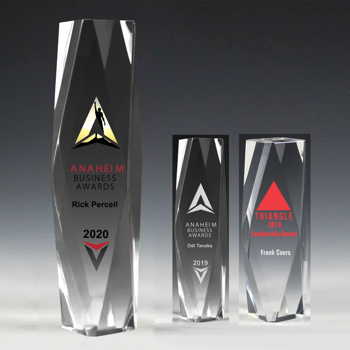 2" Thick Obelisk Acrylic Awards 4-Color Process 1
