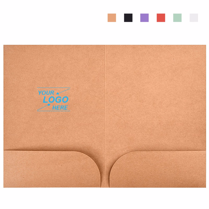 A4 Kraft Paper File Folder w/Double Pockets