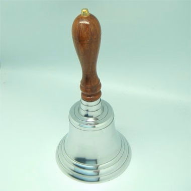 Silver Bell with Wood Handle