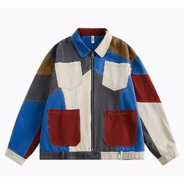 Custom Unisex Spring Fashion Color Block Windbreaker