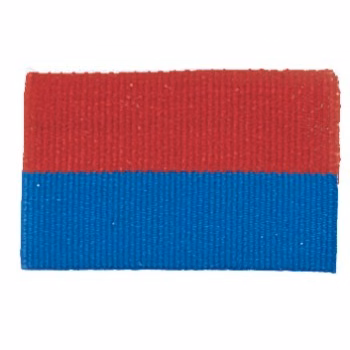 Red/Gold "V" Neck Ribbon with Clip, 1 1/2" wide