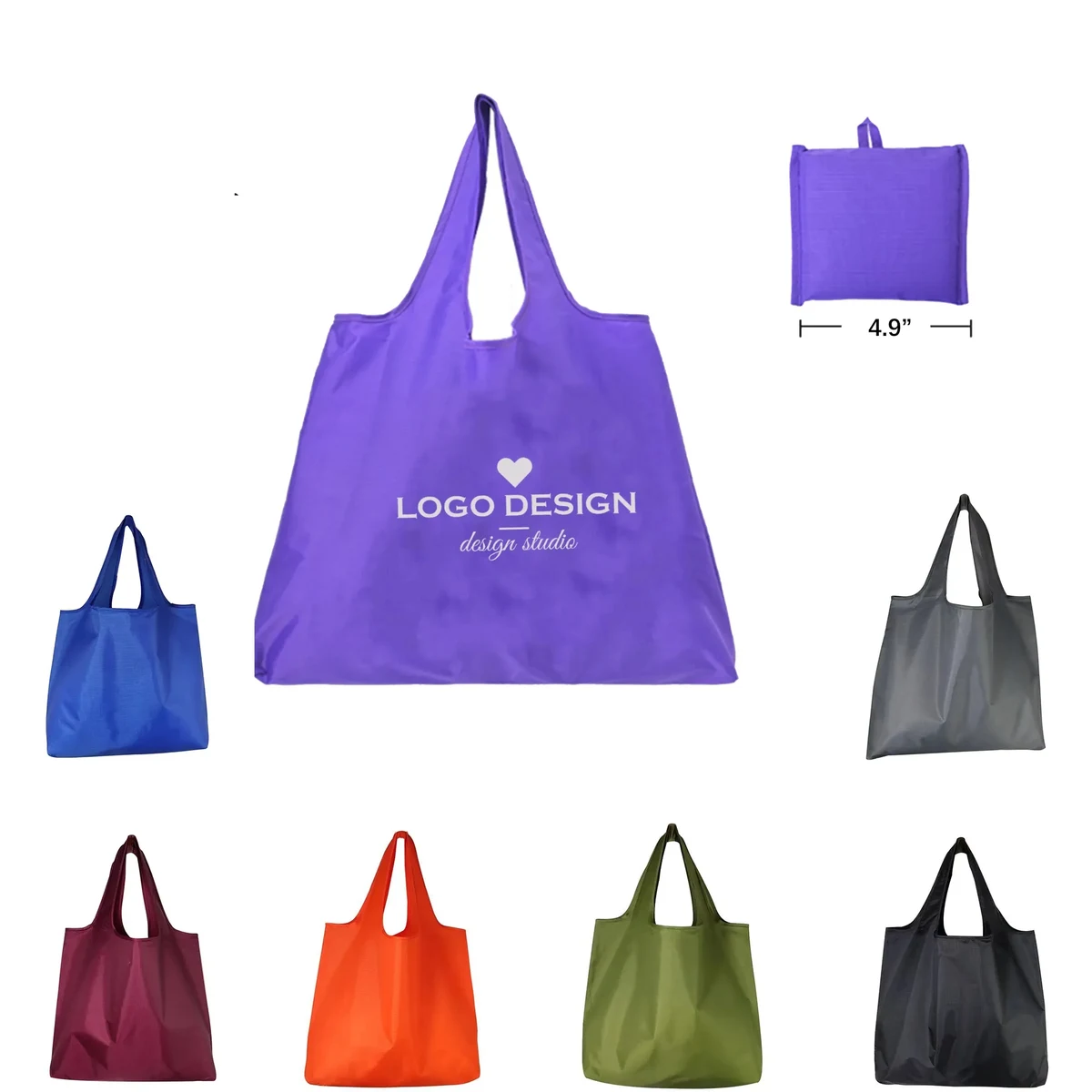 Fold Away Carryall Tote Bag, custom tote bag with logo imprint 1