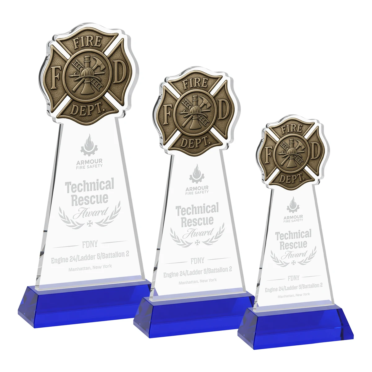 Fire Dept Award on Hartford Base - Blue 1