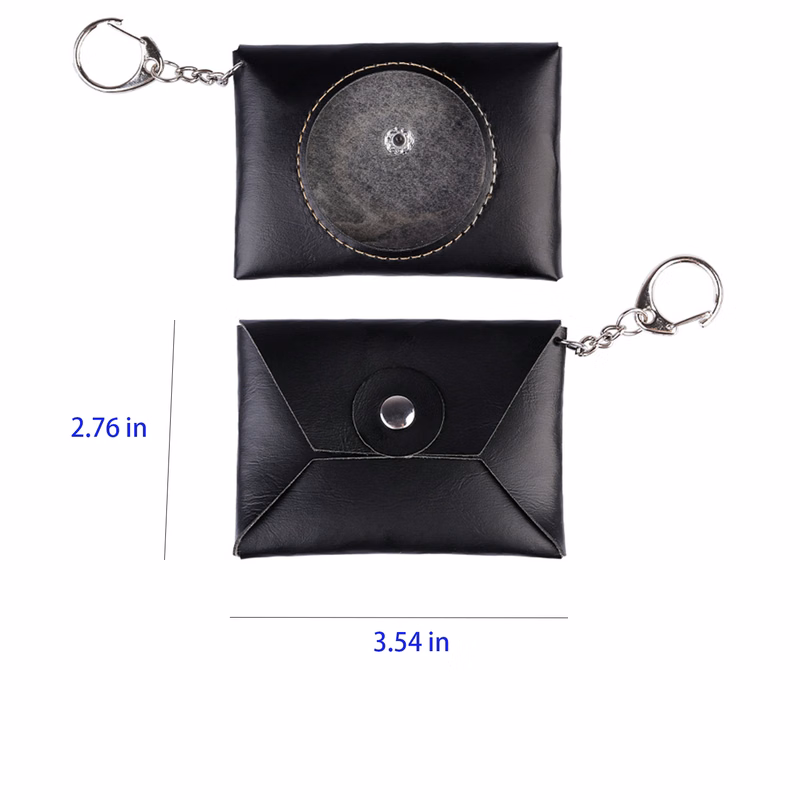 PU Leather Earphone Bag With Key Chain