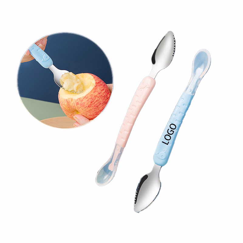 Dual Tip Baby Spoon - Silicone Feed & Fruit Prep