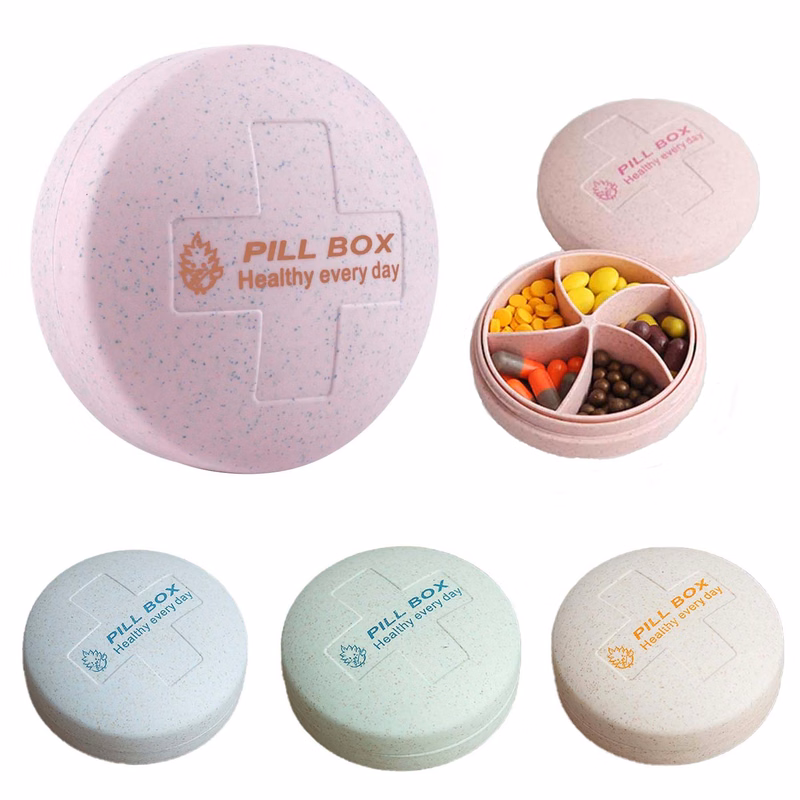 Portable Circular Pill Box Medicine Case