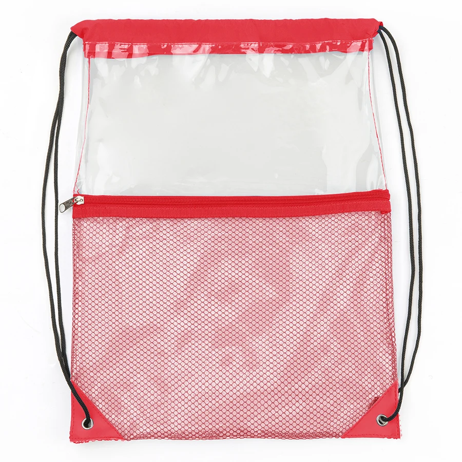 ClearPass Drawstring Bag w/ Zipper Front Pocket 1