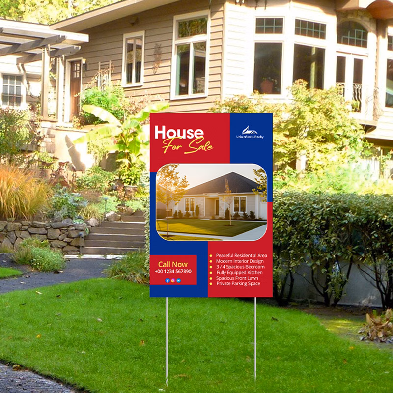 Economy Yard Signs Regular cut (Double Sided)