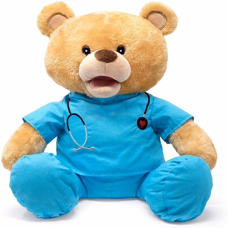 Teddy Bear with Doctor or Nurse Scrubs Plush Toy
