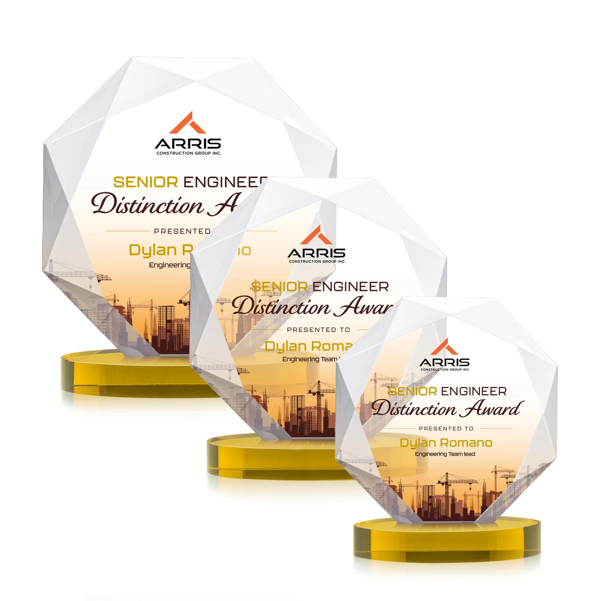 Kitchener VividPrint™ Award on Alberton Base - Gold 1