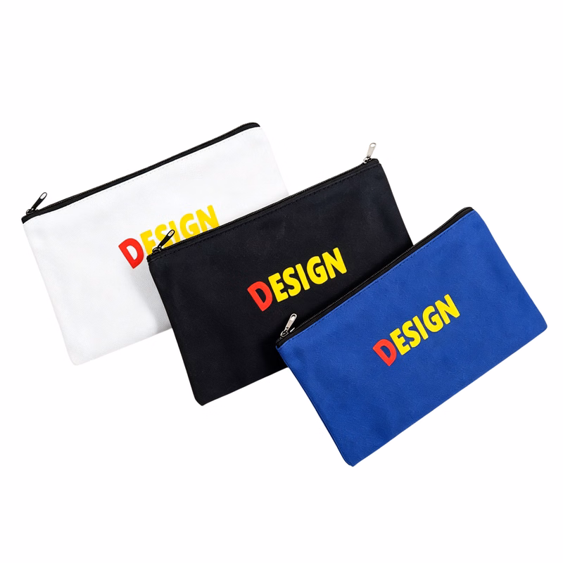 Canvas Zipper Travel & Cosmetic Storage Pouch