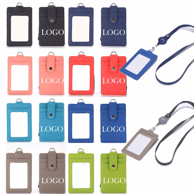 Double Sided Card Badge Holders With Lanyard