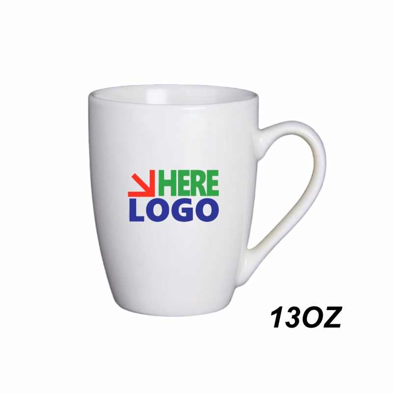 Promo 13OZ Glossy White Ceramic Mug
