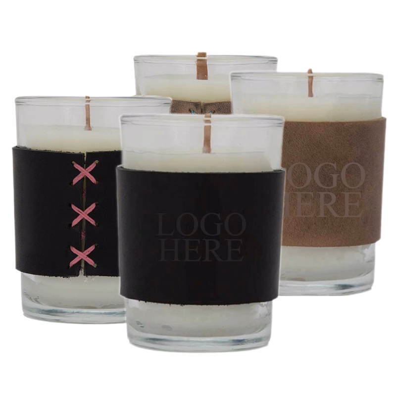 Leather Sleeve Scented Candle