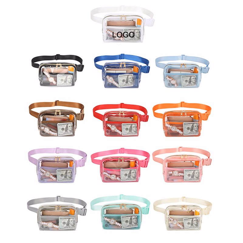 Clear PVC Quilted Purse Stadium Approved Crossbody Bag