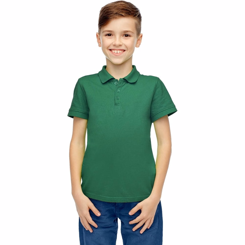 Toddlers Uniform Polo Shirts - Green Short Sleeve Size 2T - 4T