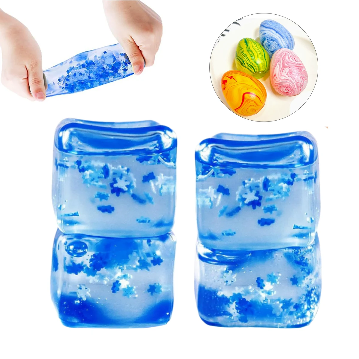 Sensory Ice Cube Stress Relief Toy, custom stress ball with logo imprint 1