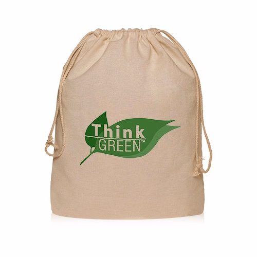 Cotton Drawstring Bag - 13" W x 16" H