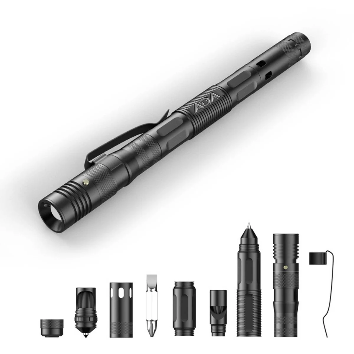 6 in 1 Aluminum Multi Tool Tactical Pen 1