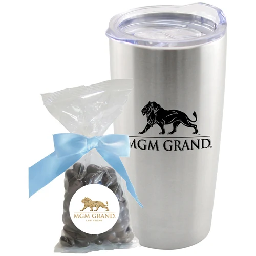 Tumbler with Dark Chocolate Almonds Mug Drop 1