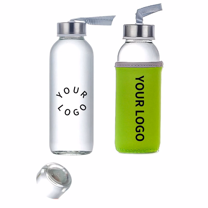 Glass Water Container with Portable Lanyard