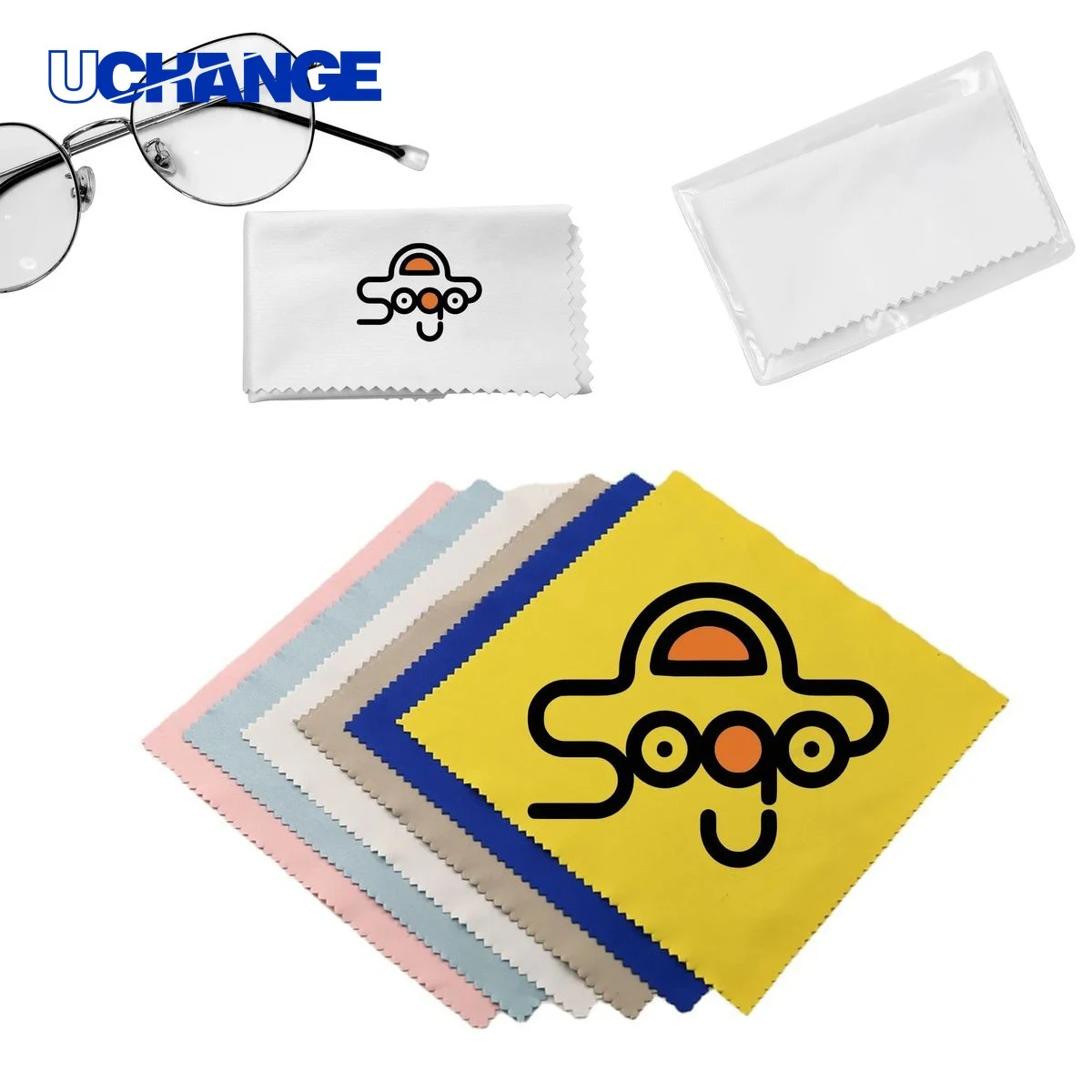 Full-Color Microfiber Cleaning Cloth Wiper with Clear Case 1