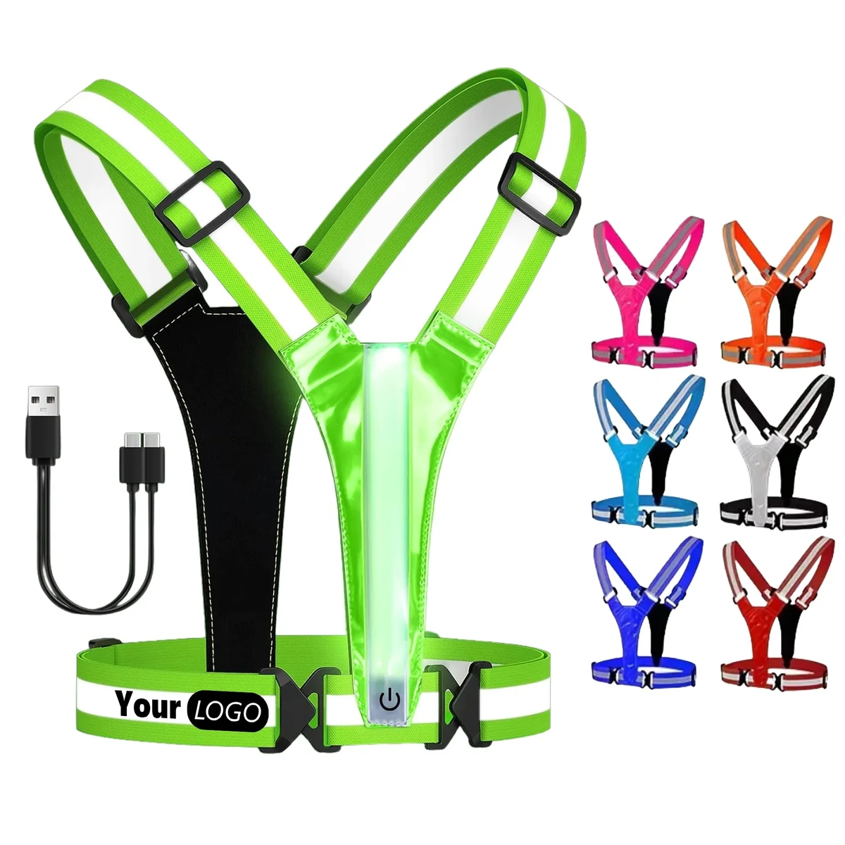 LED Reflective Safety Vest With Lights 1