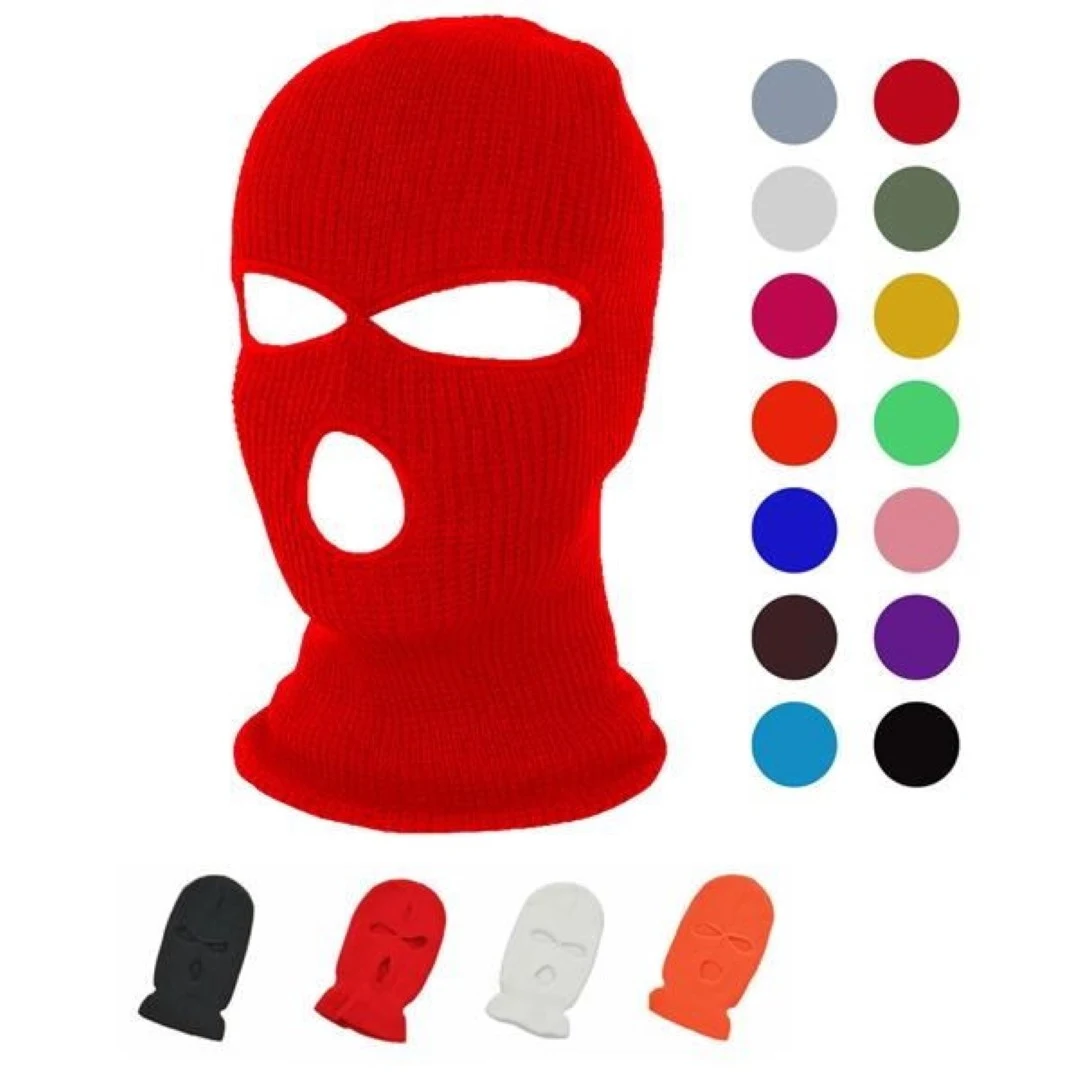 Warm Knit 3 Hole Full Face Ski Mask 1