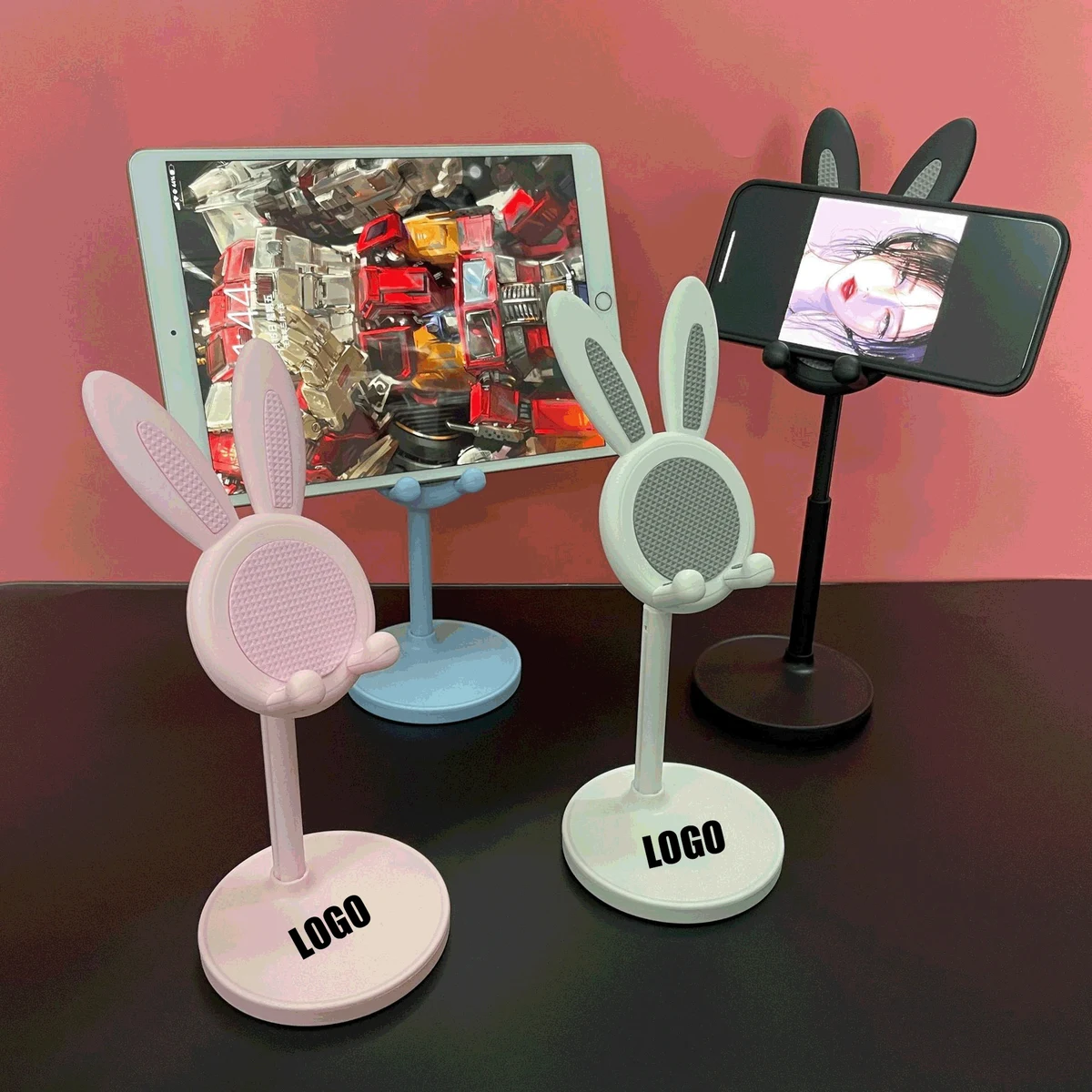Adjustable Bunny Phone Stand 1