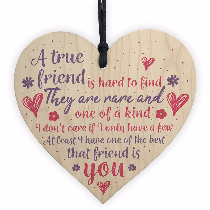 Wooden Hanging Heart Ornaments
