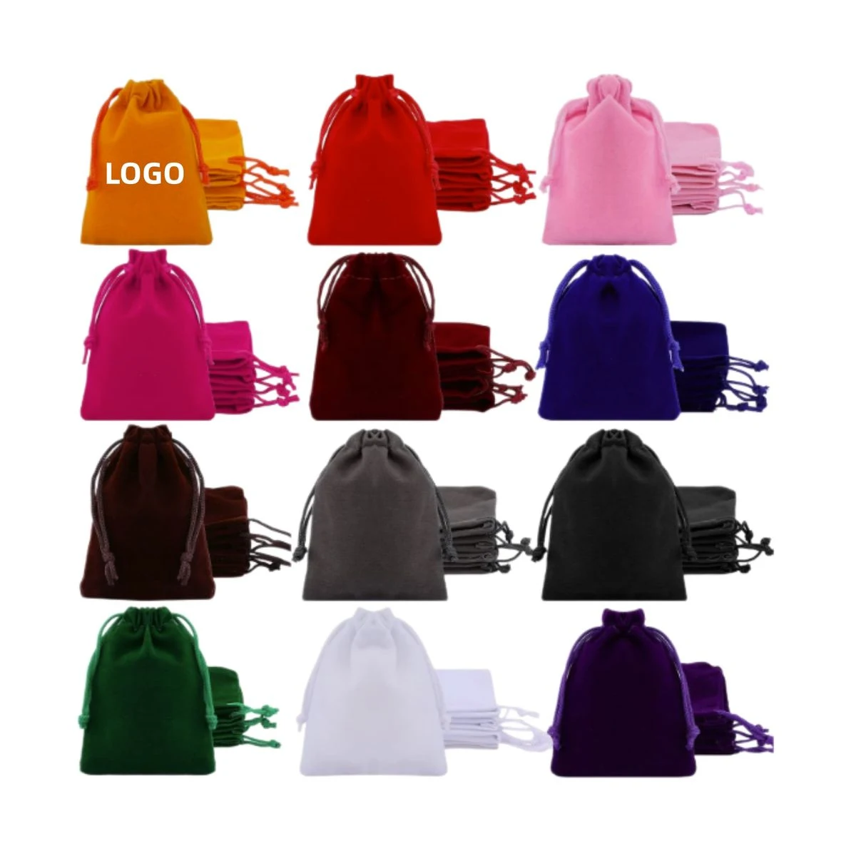 Skin-Friendly Velvet Drawstring Jewelry Bag 1