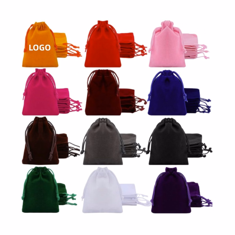 Skin-Friendly Velvet Drawstring Jewelry Bag
