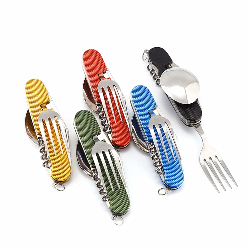 4-In-1 Camping Multifunctional Folding Tableware