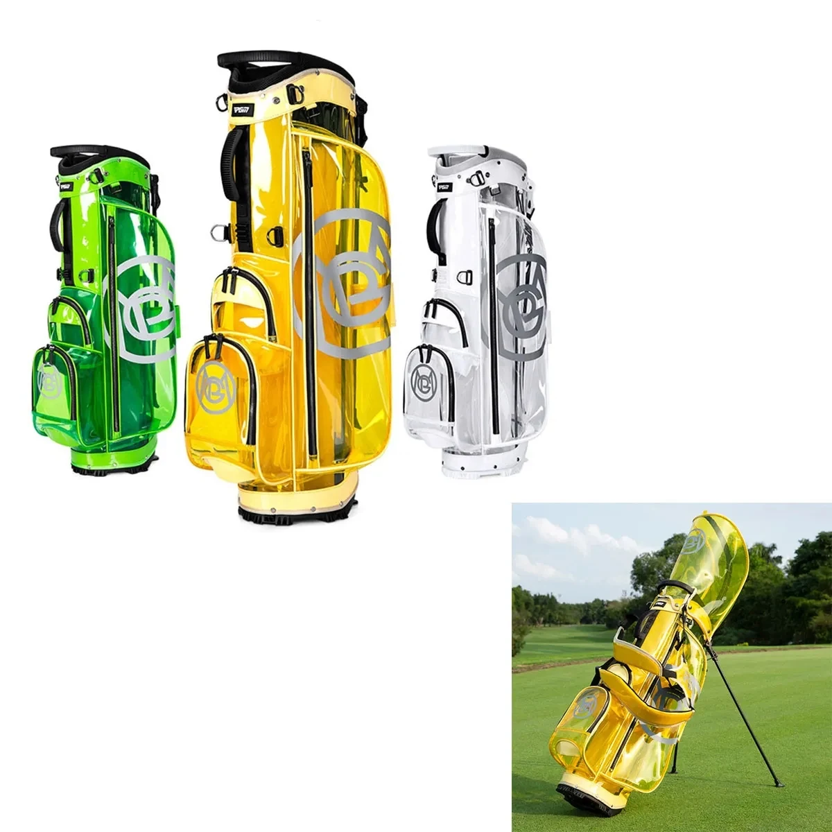 Transparent golf cart bags 1