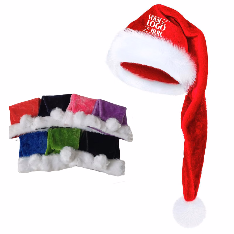 Long Plush Christmas Hat
