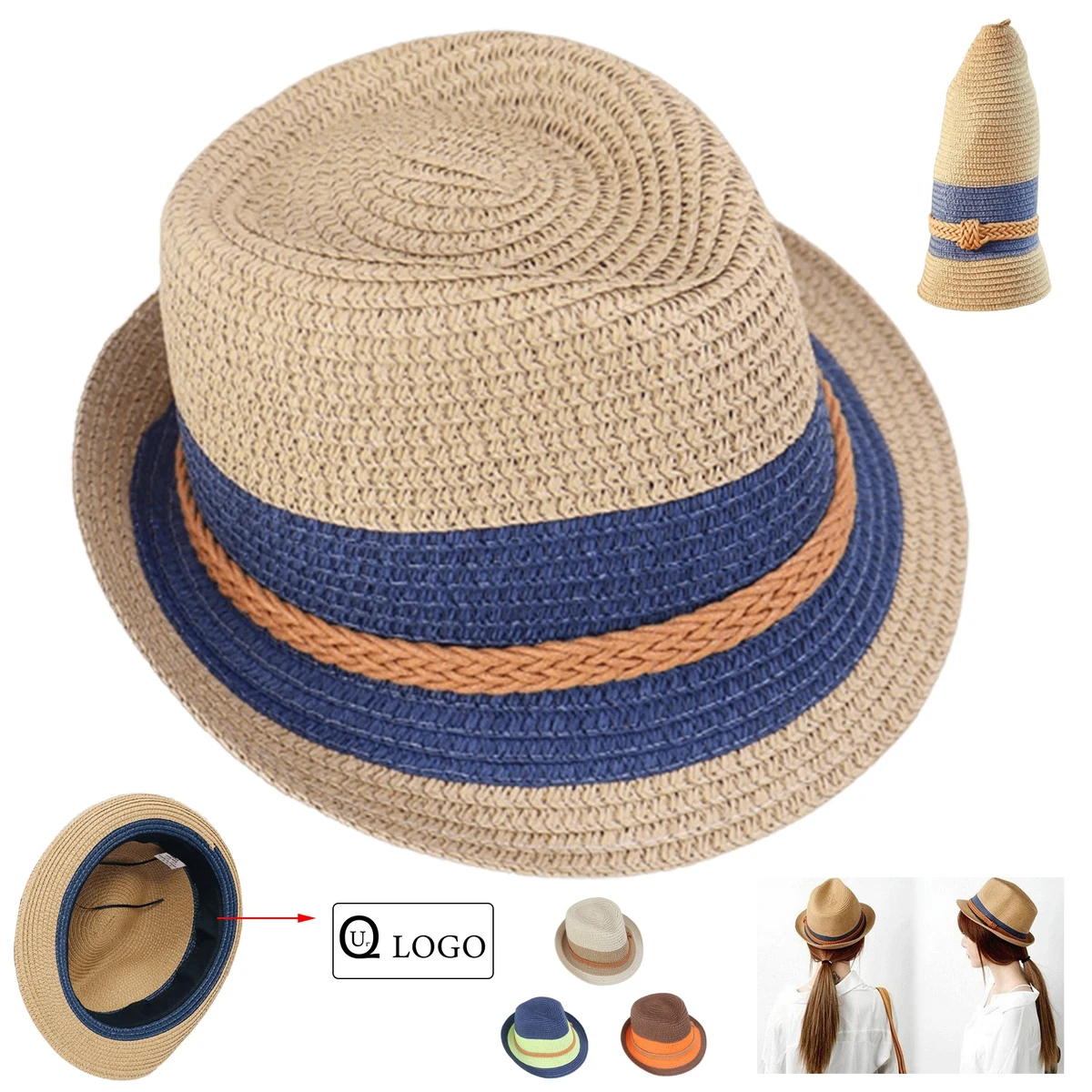 Adults' Summer Beach Sun Protective Straw Hat 1