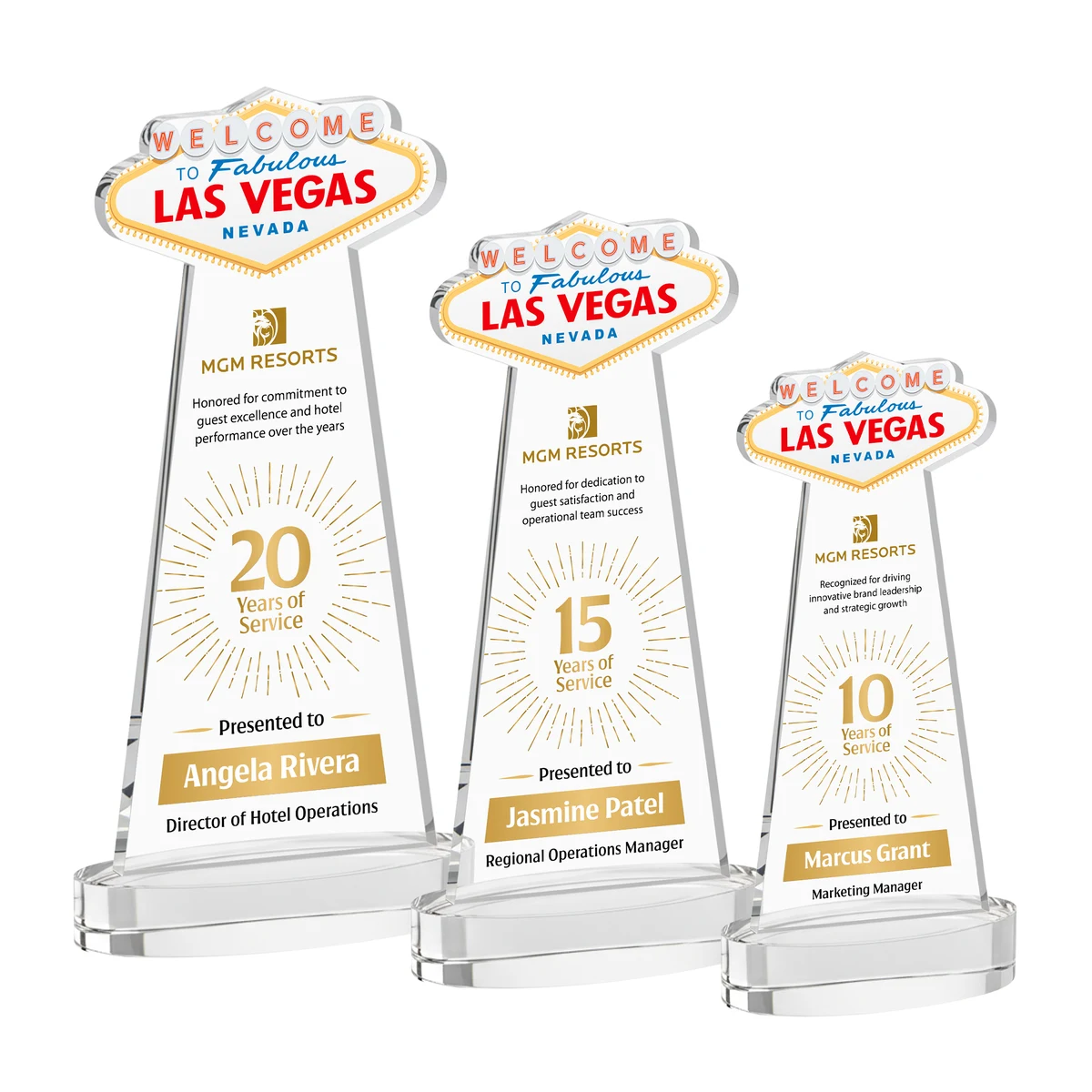 Las Vegas VividPrint™ Award on Alberton Base - Clear 1